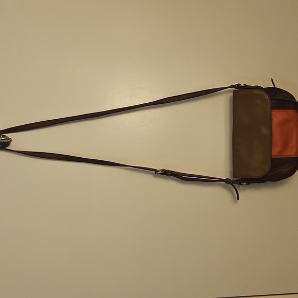 FOSSIL Multi-color Colorblock Leather Crossbody Messenger Mini Bag - Picture 2 of 14